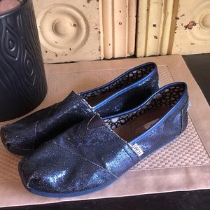 Navy Sparkly Toms